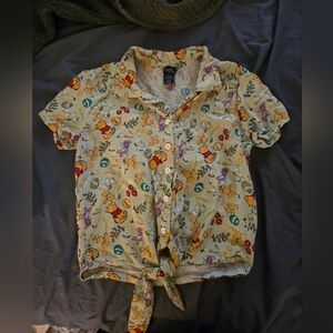 Disney Winnie The Pooh Button Up Collared Tee